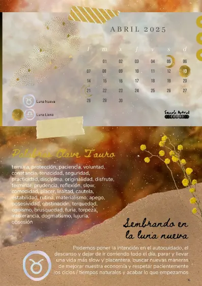 Lunario Senda Astral Abril 2025