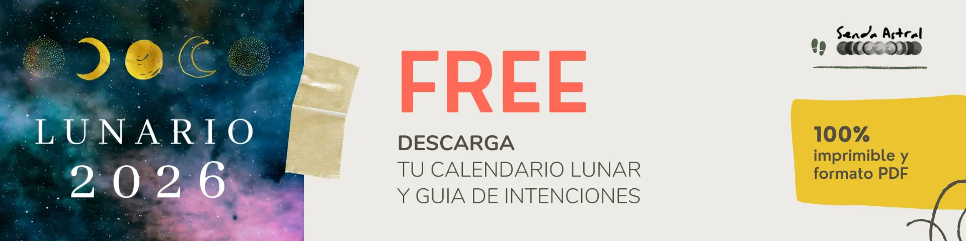 BANNER HORIZONTAL LUNARIO 2026 HOME FREE DESCARGA