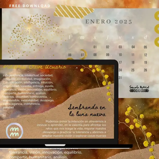 DETALLE CALENDARIO MES ENERO LUNARIO 2025