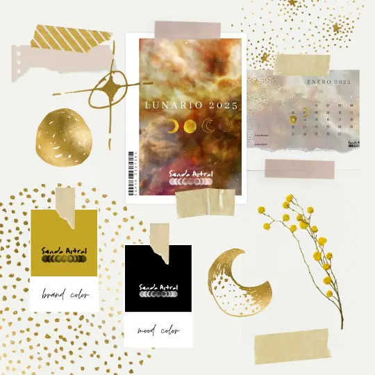 Moodboard Lunario 2025 senda astral