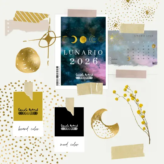 Moodboard Lunario 2026 senda astral
